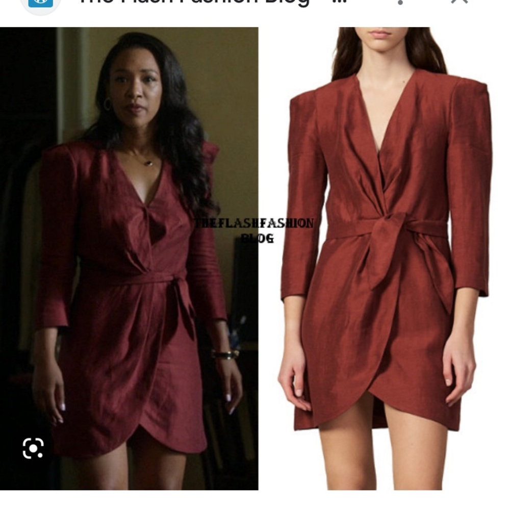 Sandro Vera wrap mini dress